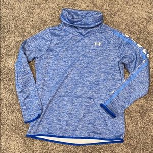 Blue under armor turtle neck sweatshirt
